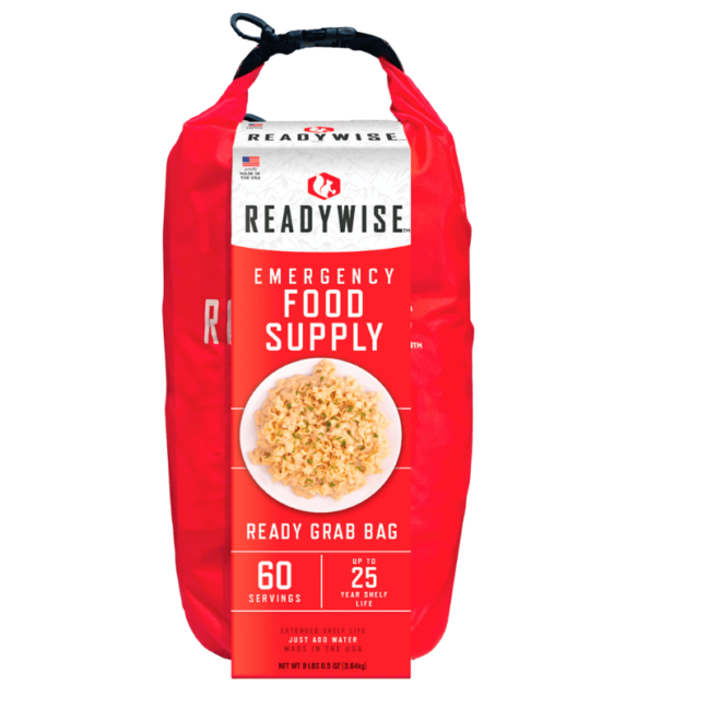 Freeze-Dried Emergency Food Pouches in Dry Bag - 60 Servings 1